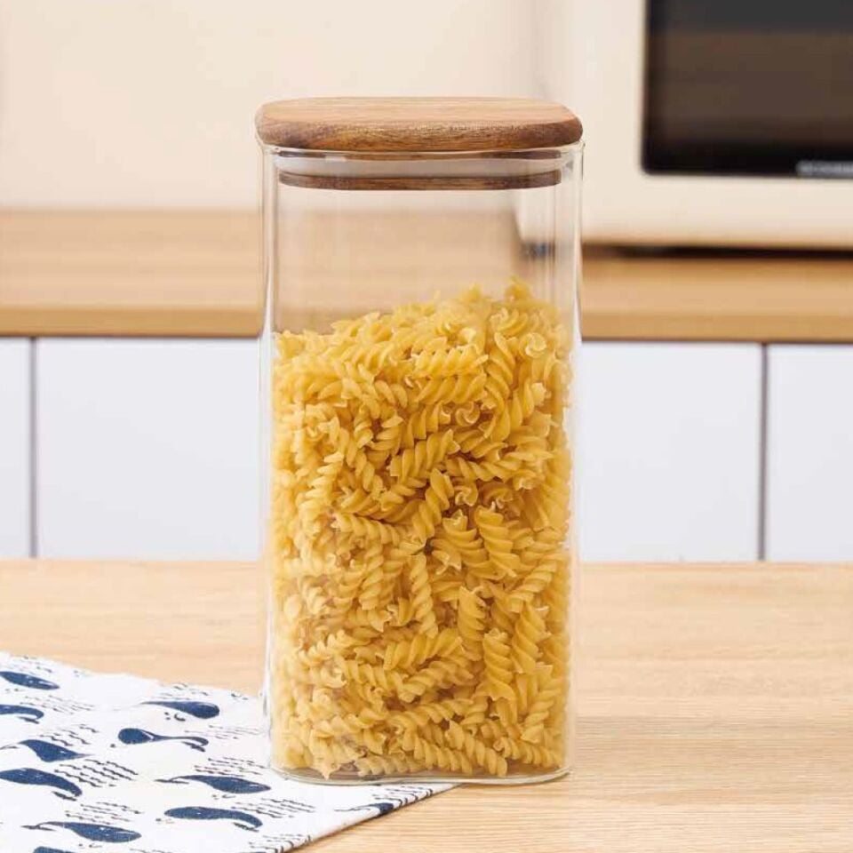 Borosilikat Cam Kavanoz Akasya Kapak 1700 ml