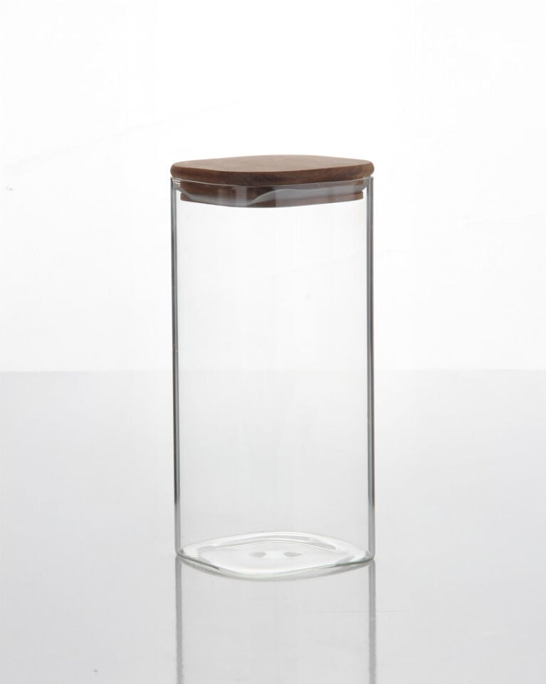 Borosilikat Cam Kavanoz Akasya Kapak 1700 ml