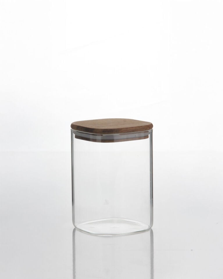 Borosilikat Cam Kavanoz Akasya Kapak 1050 ml