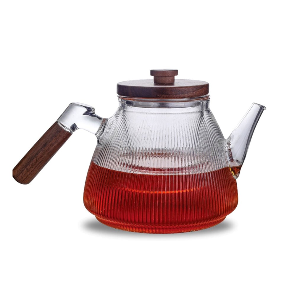 Akasya Detaylı Cam Demlik 1 Litre
