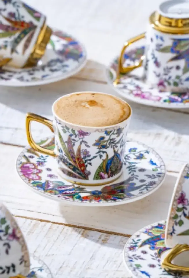 Abigal 6 Kişilik Kahve Fincanı Takımı 90 ML