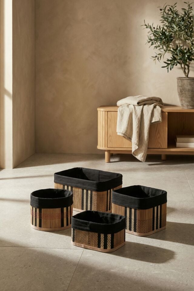Nordic 4 lü Bambu Sepet Seti