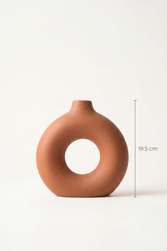 Terra Luxe Halka Vazo Turuncu - 19 cm