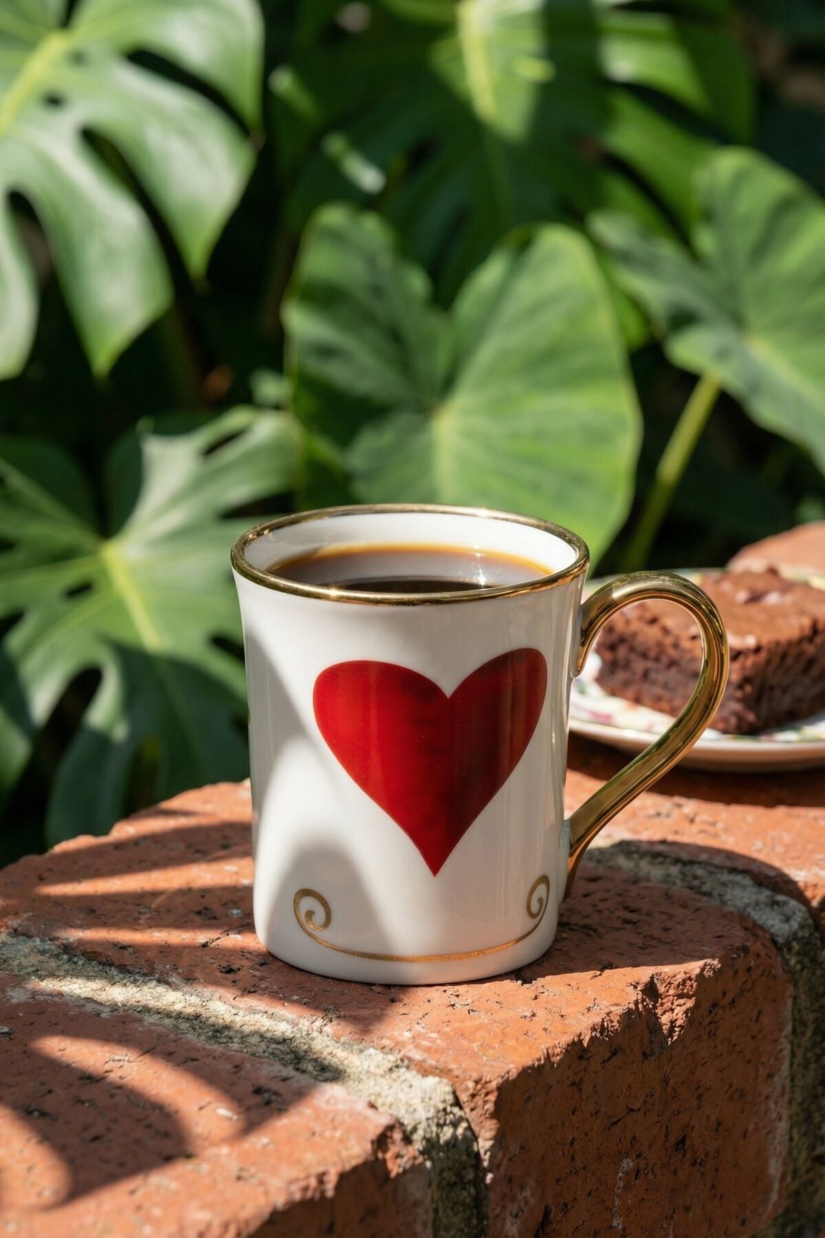Heart Porselen Kupa Kırmızı - 250 ml
