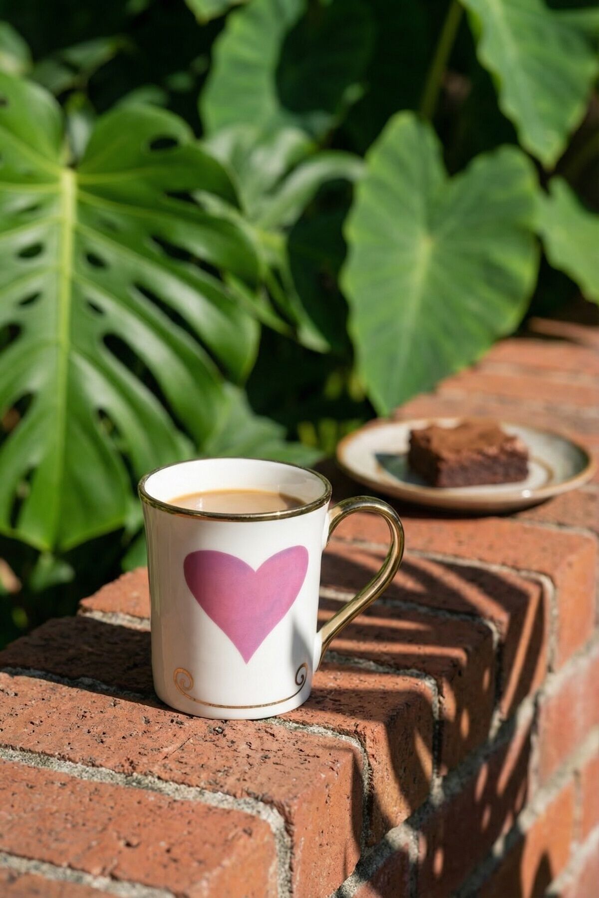 Heart Porselen Kupa Mor - 250 ml