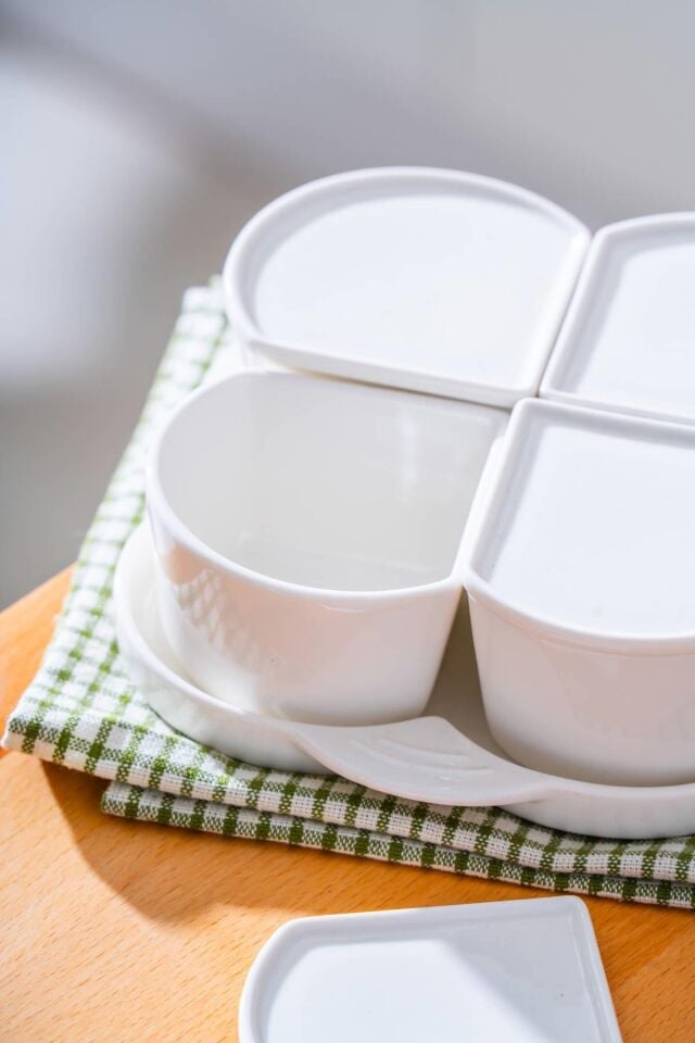 Pure Line 4 lü Tepsili Kahvaltılık & Kuruyemiş Seti