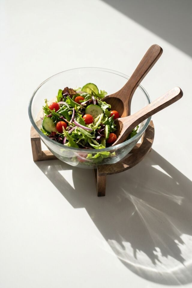 Bosco Akasya Salata Servis Kasesi & Çatal Kaşık