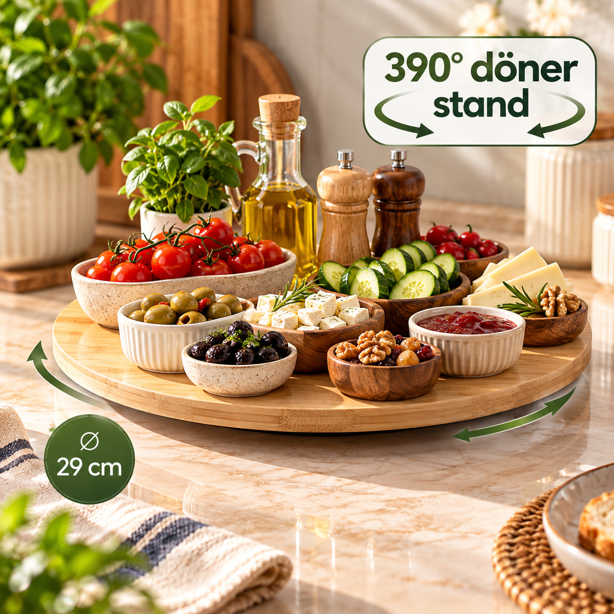 Bambu Döner Sunumluk – 29 cm