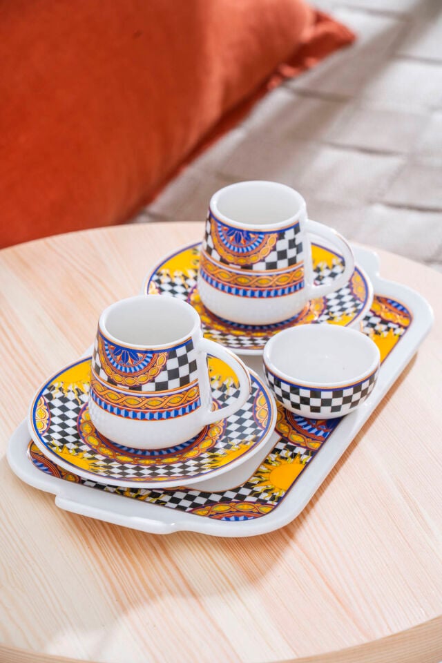 Trianna 2 Kişilik Tepsili Kahve Fincan Takımı - 100 ml