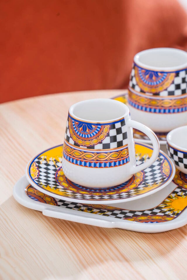 Trianna 2 Kişilik Tepsili Kahve Fincan Takımı - 100 ml