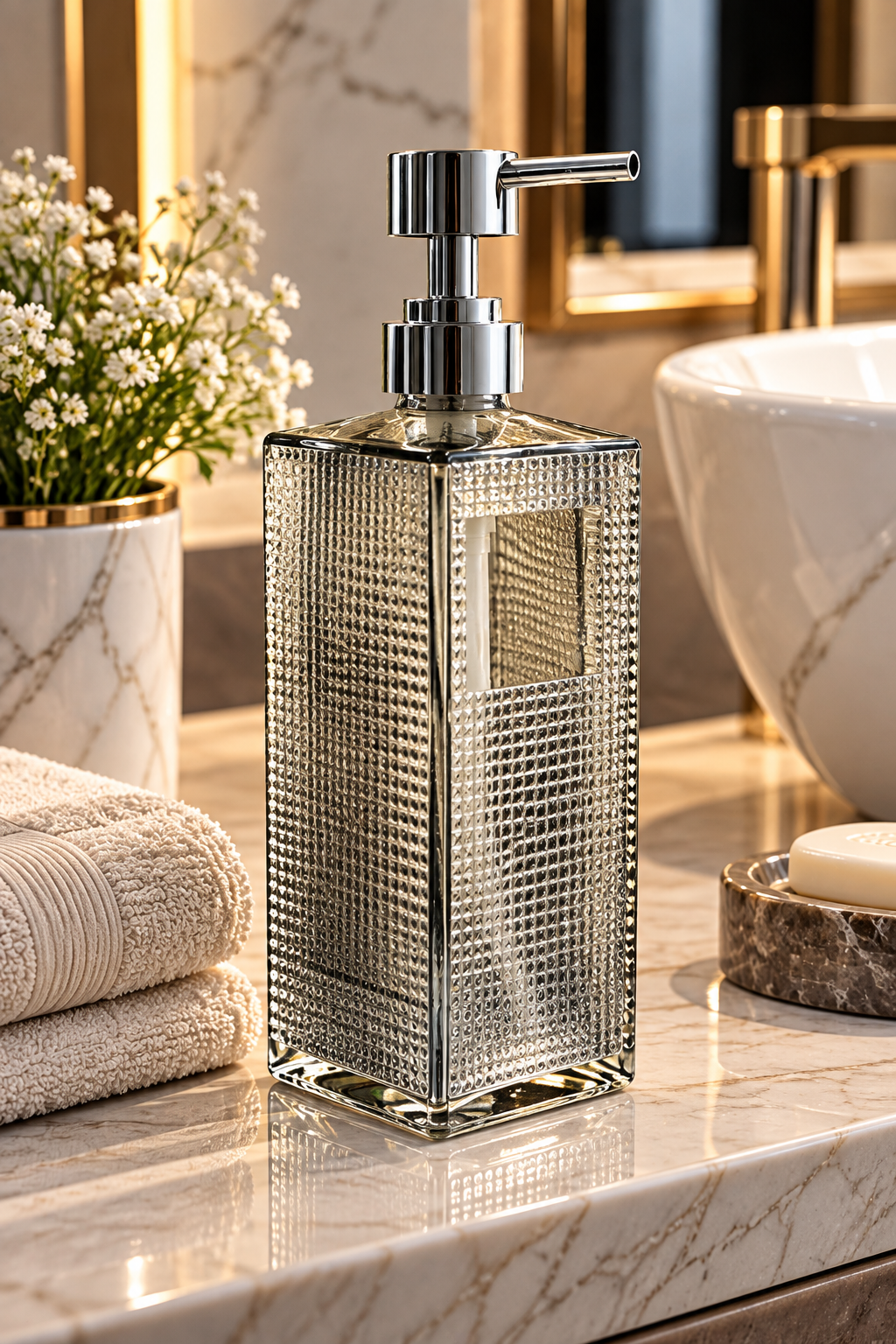 Cam Sıvı Sabunluk 200 ml