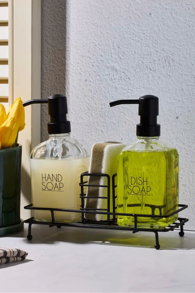 Soapy Standlı 2 Li Sıvı Sabunluk