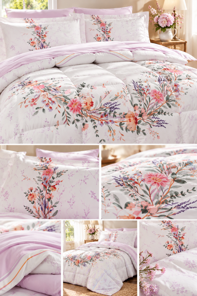 Lavender Çift Kişilik Uyku Seti