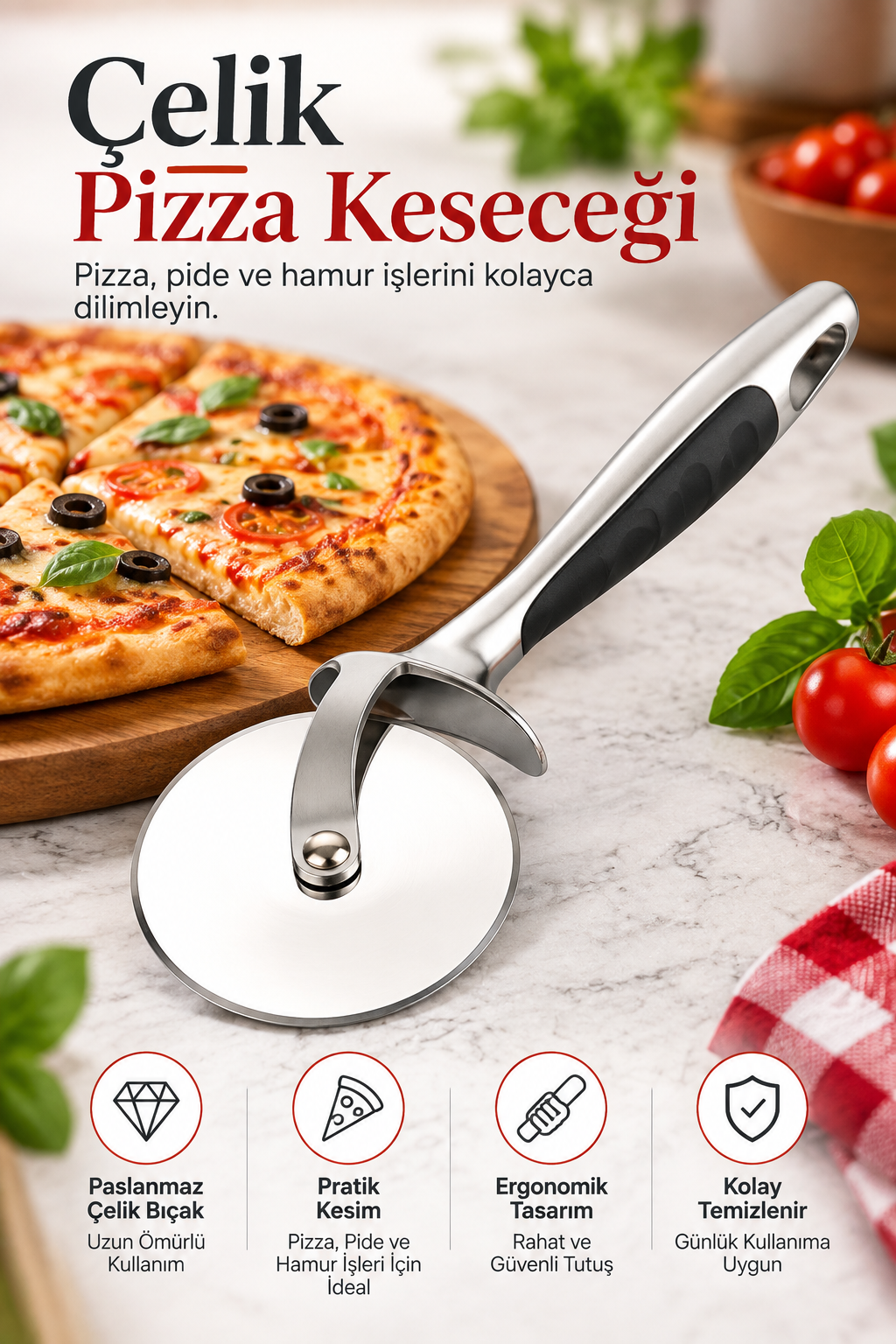 Çelik Pizza Keseceği