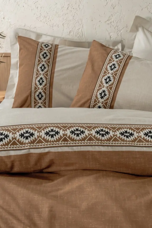 Folk Art Çift Kişilik Nevresim Takımı Nova Bej